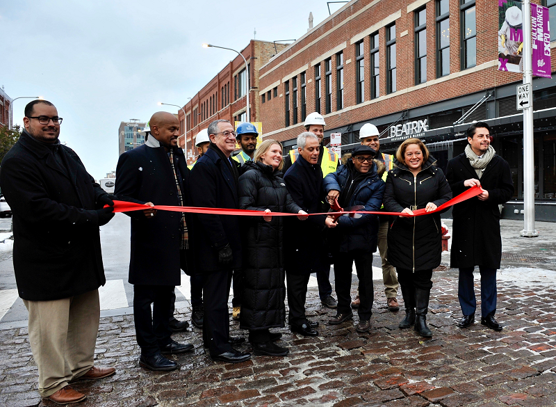 Mayor Emanuel Cuts Ribbon on First Phase of  Fulton Market